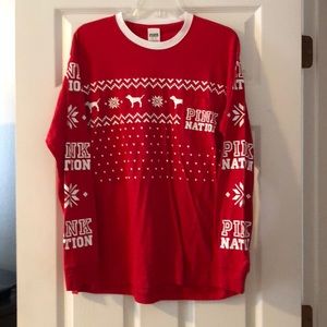 PINK Longsleeve Ringer Tee